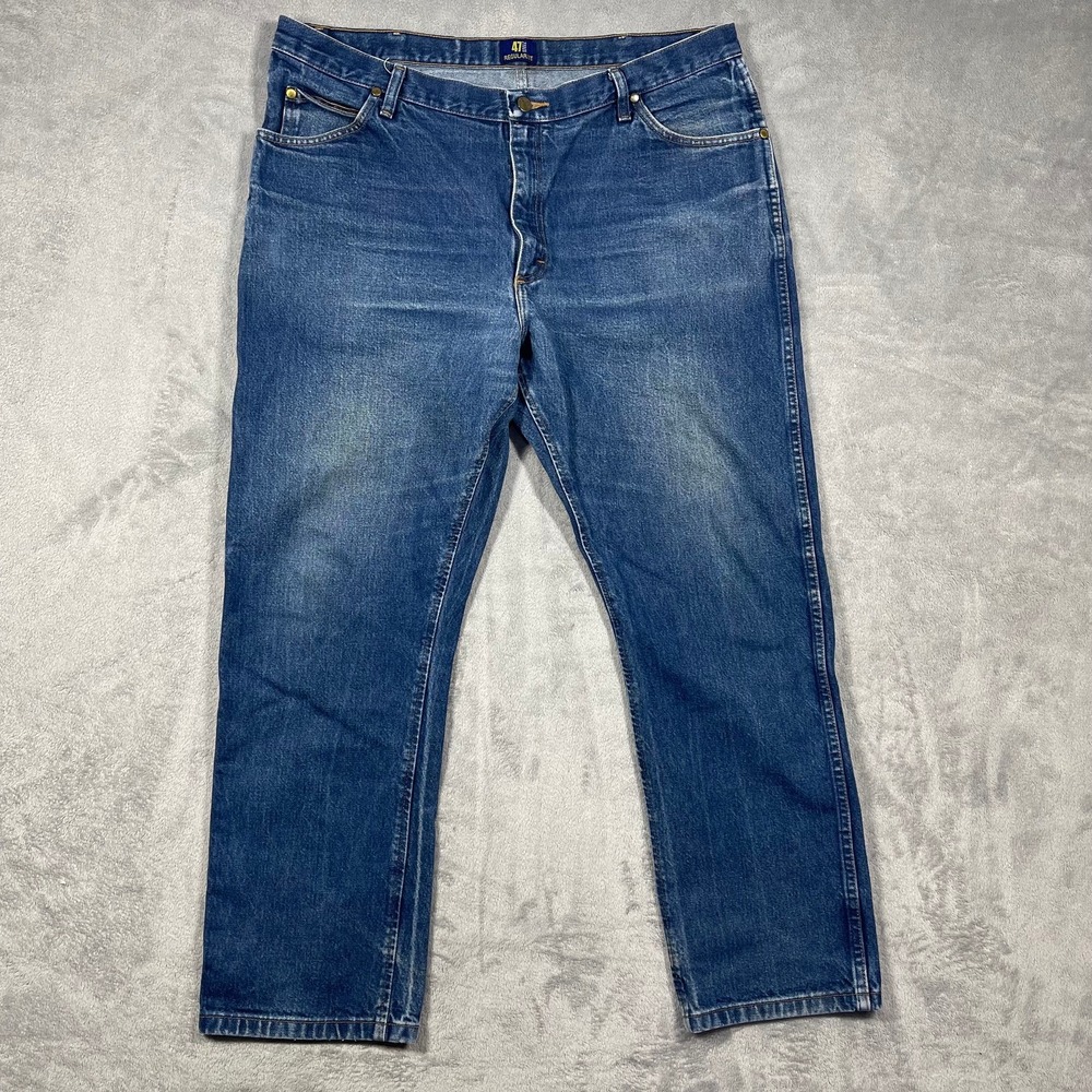 Wrangler 47MWZ Jeans Mens 40(39)x30 Blue Regular Fit Straight Leg Denim‎